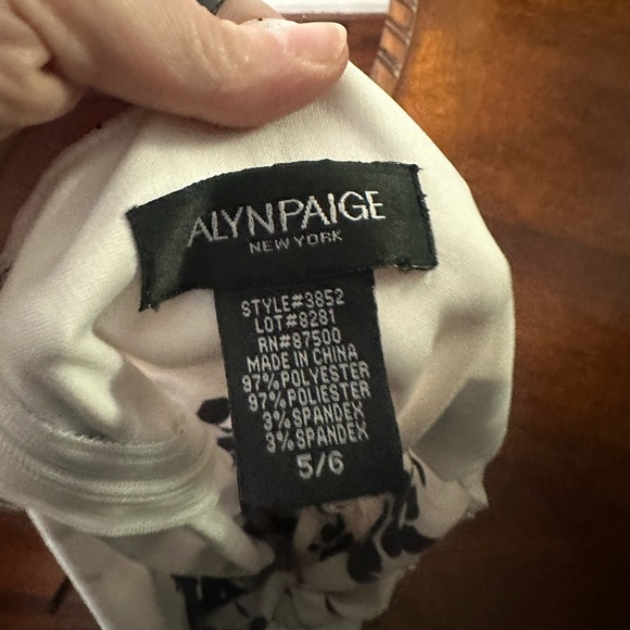 White & Black Floral Halter Midi Dress | Satin Look | Size S - Picture 8 of 8